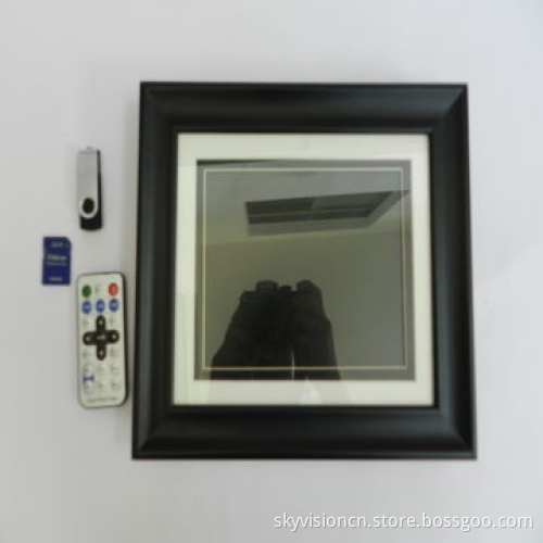 8-inch wooden digital photo frame with high resolution, auto copy/play HD video